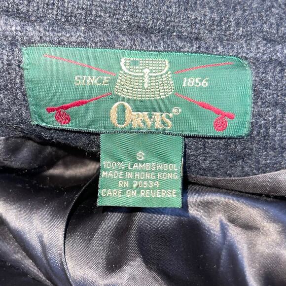 Orvis Wool Coat Knit Vintage Lined Jacket Lambswool - Picture 10 of 12